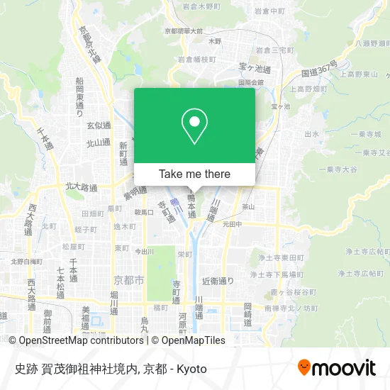 Historic Site Kamigamo Shrine Precinct map
