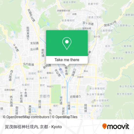 賀茂御祖神社境内 map
