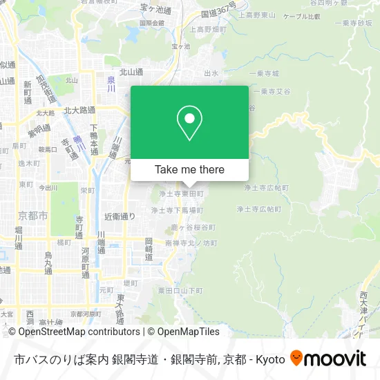 City Bus Guide Ginkakuji Road / Ginkakuji Front map