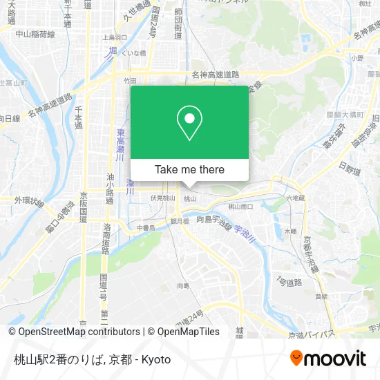 桃山駅2番のりば map