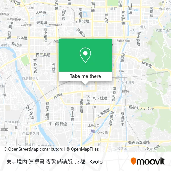 東寺境内 巡視書 夜警備詰所 map