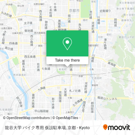 龍谷大学 バイク専用 仮設駐車場 map