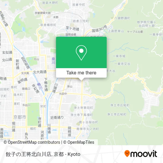餃子の王将北白川店 map