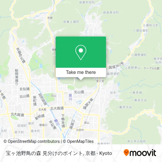 宝ヶ池野鳥の森 見分けのポイント map