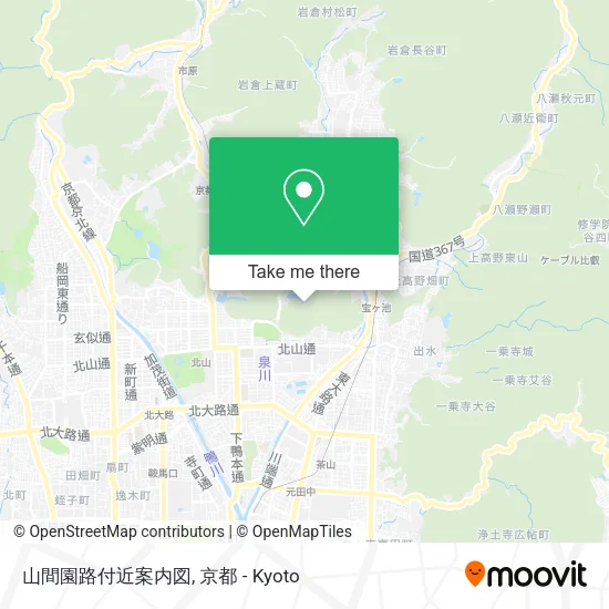 山間園路付近案内図 map