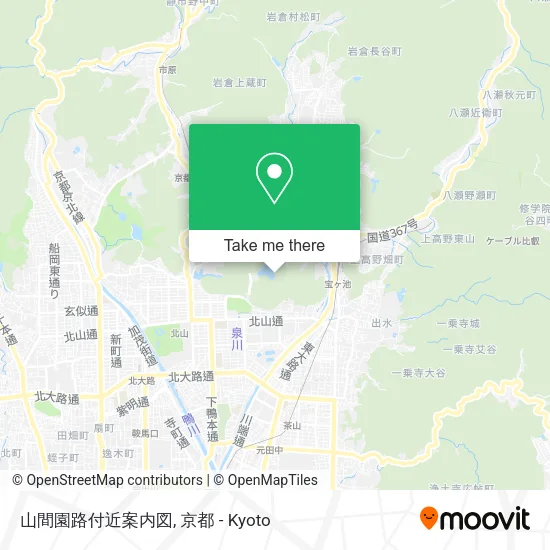 山間園路付近案内図 map