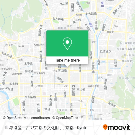 世界遺産「古都京都の文化財」 map