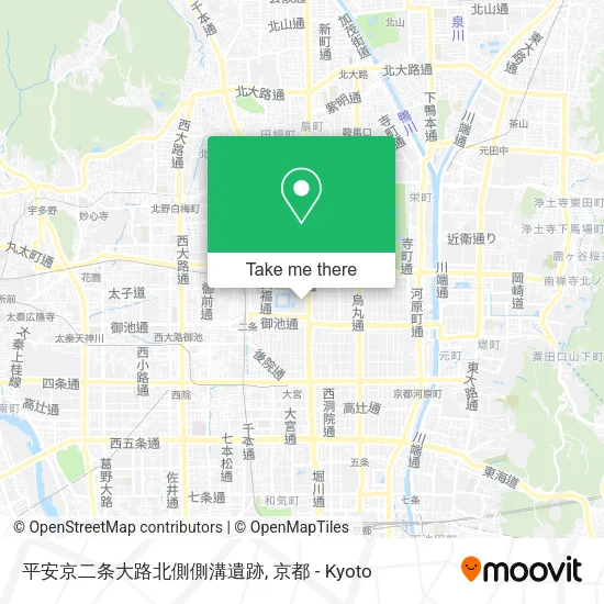 平安京二条大路北側側溝遺跡 map