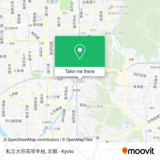 私立大谷高等学校 map