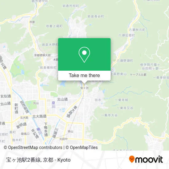 宝ヶ池駅2番線 map