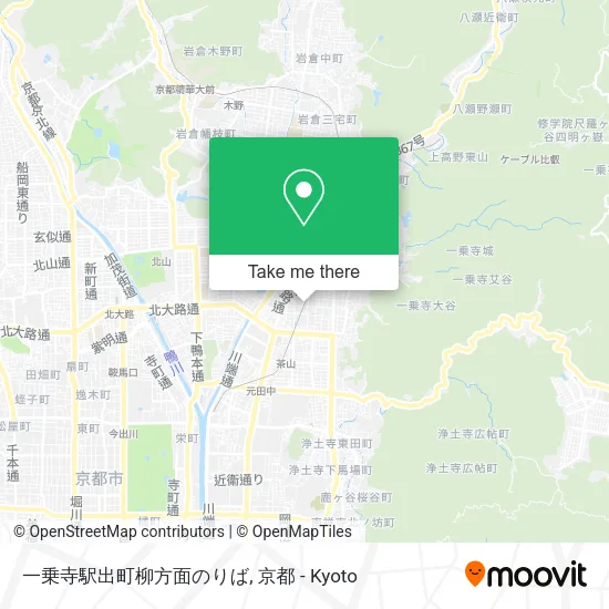一乗寺駅出町柳方面のりば map