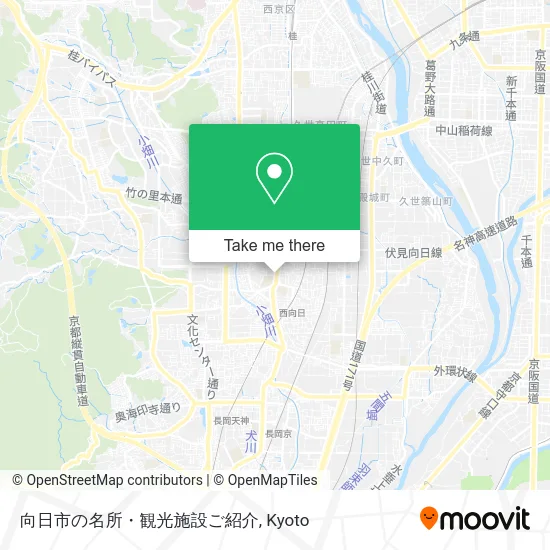 Introducing Muko City's Famous Sites and Tourist Facilities map