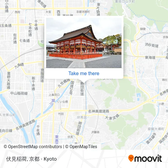 伏見稲荷 map
