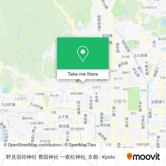 野見宿祢神社 豊国神社 一夜松神社 map