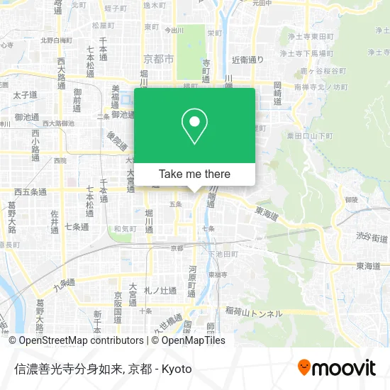 信濃善光寺分身如来 map