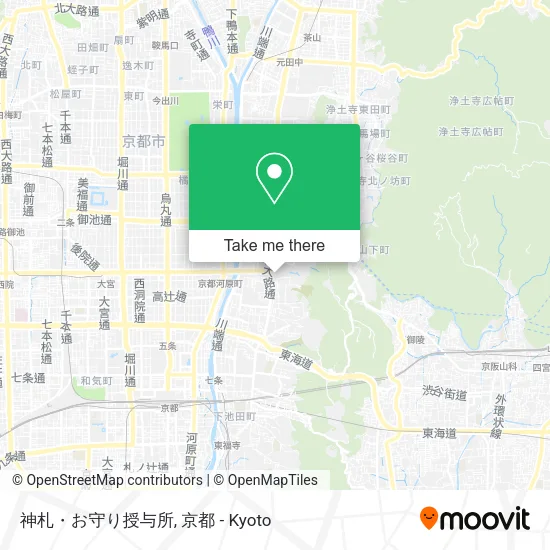 神札・お守り授与所 map