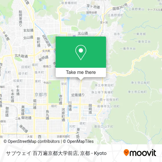 サブウェイ 百万遍京都大学前店 map