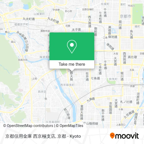 Kyoto Shinkin Bank Nishikyogoku Branch map