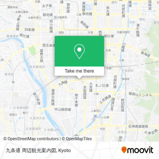 九条通 周辺観光案内図 map