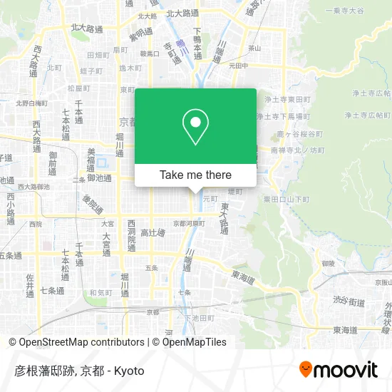 Hikone Domain Ruins map