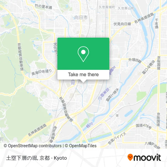 土塁下層の堀 map