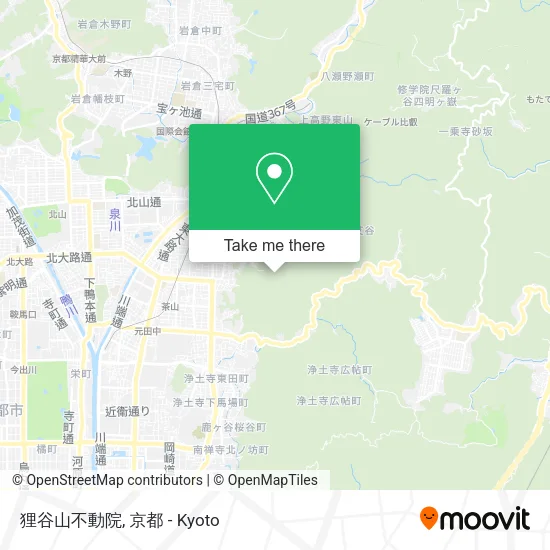 狸谷山不動院 map