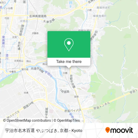 宇治市名木百選 やぶつばき map