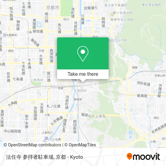法住寺 参拝者駐車場 map
