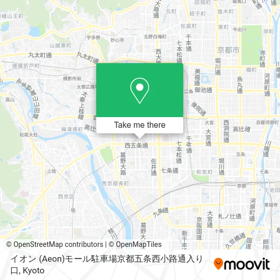 Aeon Mall Parking Lot Kyoto Gojo Nishikoji Entrance map