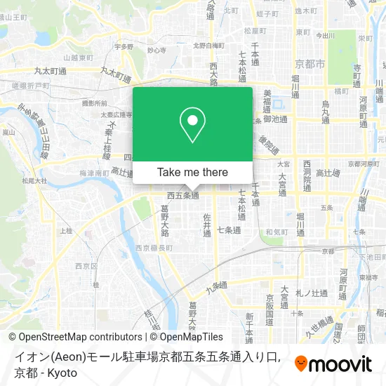 イオン(Aeon)モール駐車場京都五条五条通入り口 map