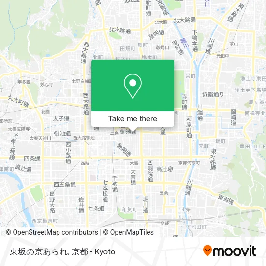 東坂の京あられ map