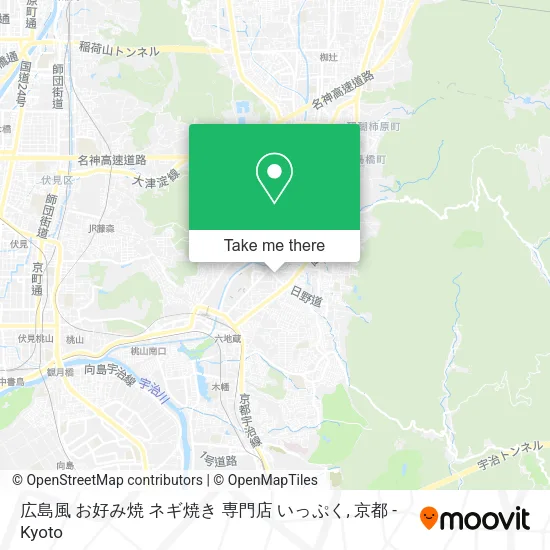広島風 お好み焼 ネギ焼き 専門店 いっぷく map