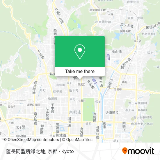 薩長同盟所縁之地 map