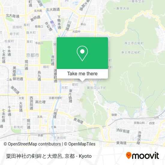 粟田神社の剣鉾と大燈呂 map