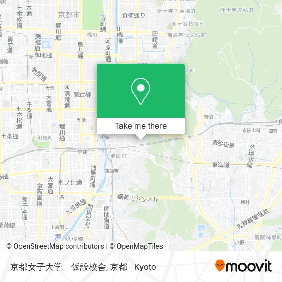 京都女子大学　仮設校舎 map