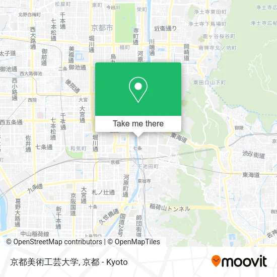 京都美術工芸大学 map