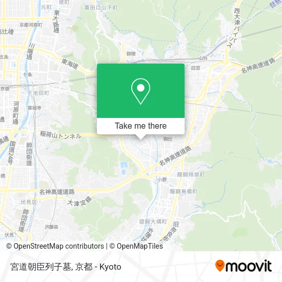 宮道朝臣列子墓 map