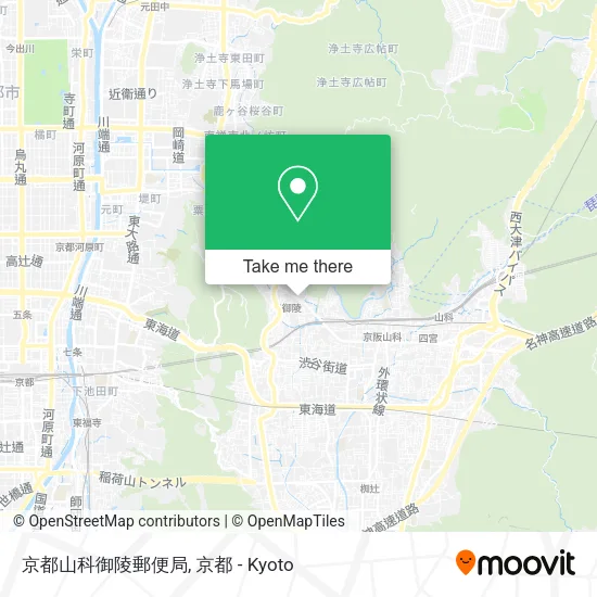 京都山科御陵郵便局 map