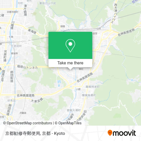 Kyoto Kanjuji Post Office map