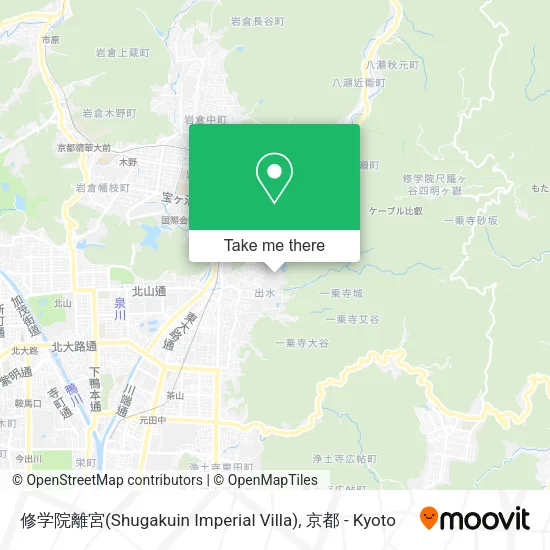 Shugakuin Imperial Villa map