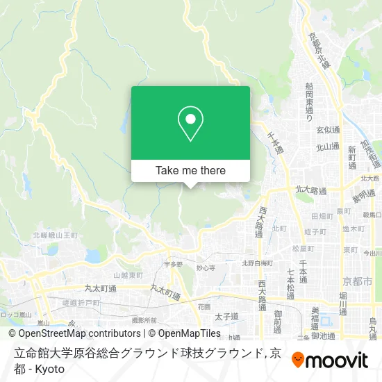 立命館大学原谷総合グラウンド球技グラウンド map