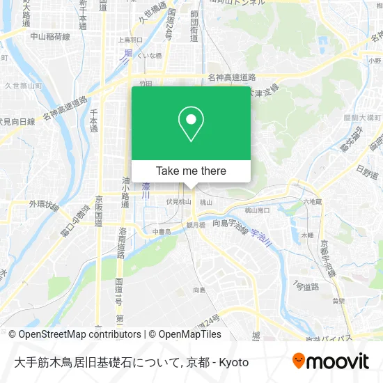大手筋木鳥居旧基礎石について map