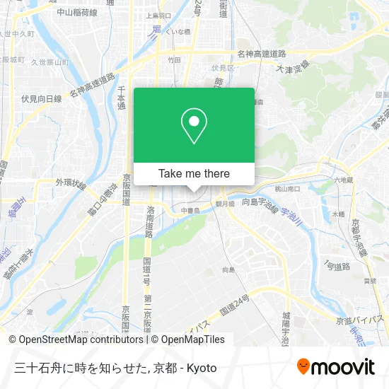 三十石舟に時を知らせた map