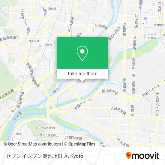 Seven-Eleven Yodo Ikenoue Town Store map
