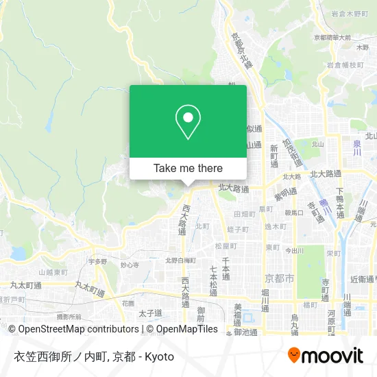 衣笠西御所ノ内町 map
