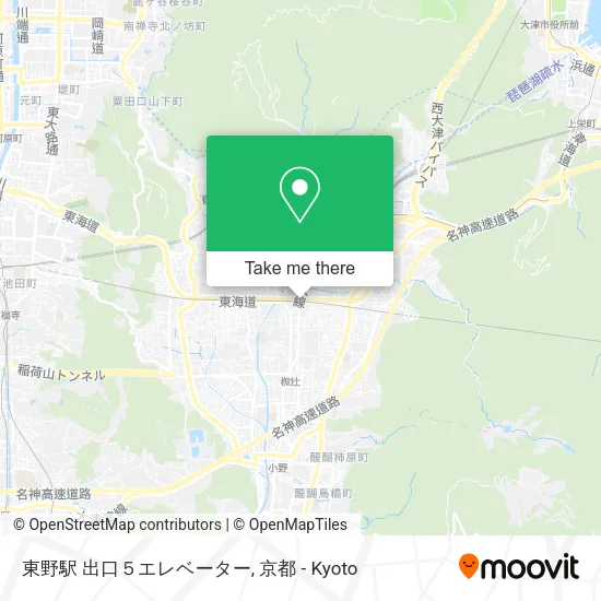 東野駅 出口５エレベーター map