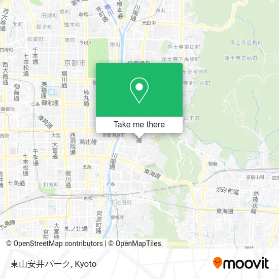 Higashiyama Yasui Park map