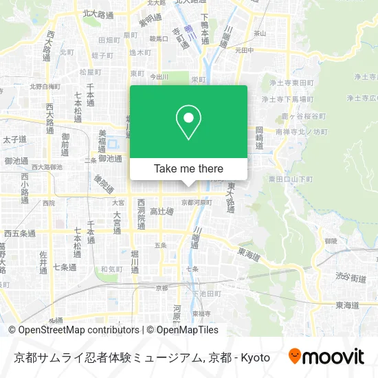 京都サムライ忍者体験ミュージアム map