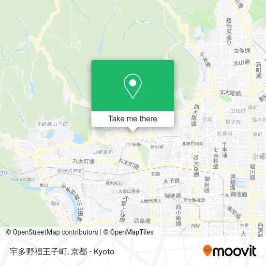 宇多野福王子町 map