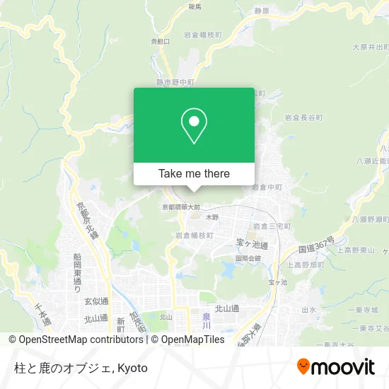 柱と鹿のオブジェ map